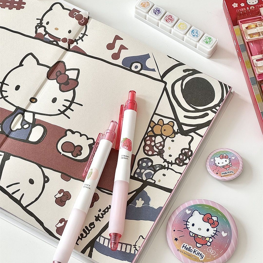 YF【开学季】可爱hellokittyA5硬壳笔记本复古风彩页KT猫记事本 到手价¥8.50